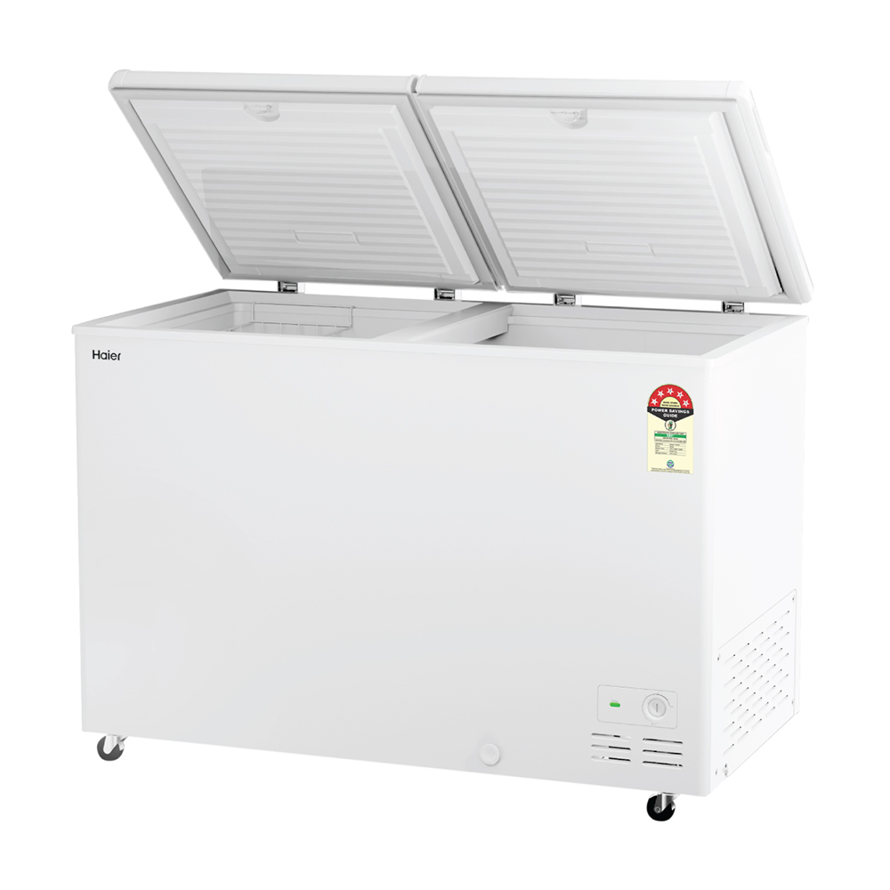 Haier Deep Freezer 355L, Hard Top Convertible Double Door (White)